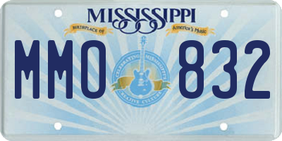 MS license plate MMO832
