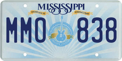 MS license plate MMO838