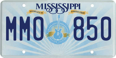 MS license plate MMO850