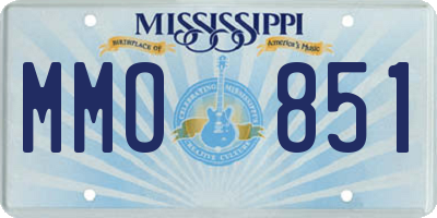 MS license plate MMO851