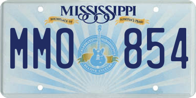 MS license plate MMO854