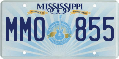 MS license plate MMO855