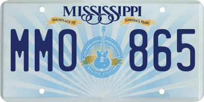 MS license plate MMO865