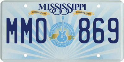 MS license plate MMO869