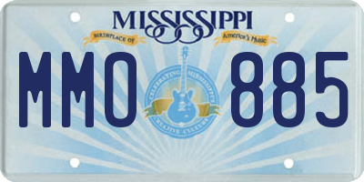 MS license plate MMO885