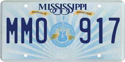MS license plate MMO917