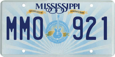 MS license plate MMO921