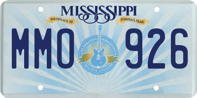 MS license plate MMO926