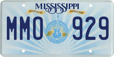 MS license plate MMO929
