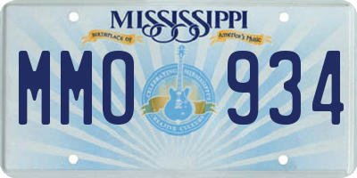 MS license plate MMO934