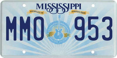 MS license plate MMO953