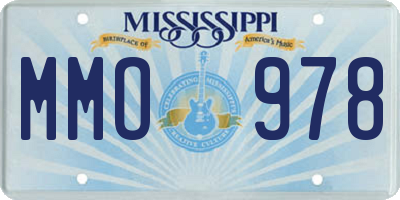MS license plate MMO978