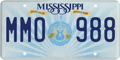 MS license plate MMO988