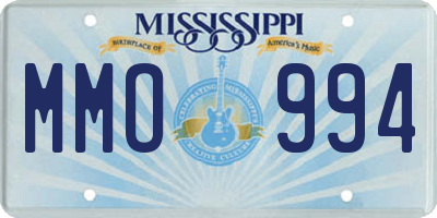 MS license plate MMO994