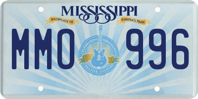 MS license plate MMO996