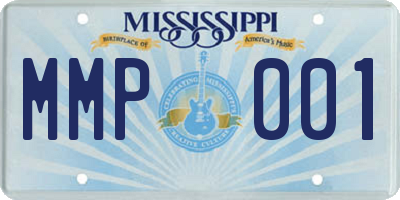 MS license plate MMP001
