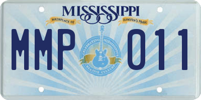 MS license plate MMP011