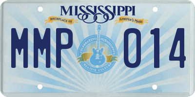 MS license plate MMP014