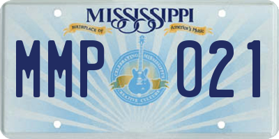 MS license plate MMP021