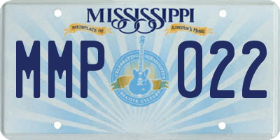 MS license plate MMP022