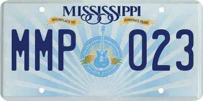 MS license plate MMP023