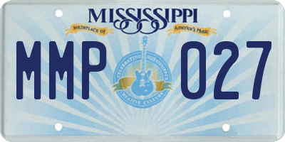 MS license plate MMP027