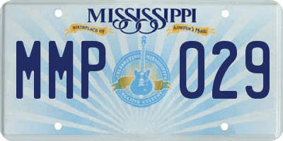 MS license plate MMP029