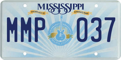 MS license plate MMP037