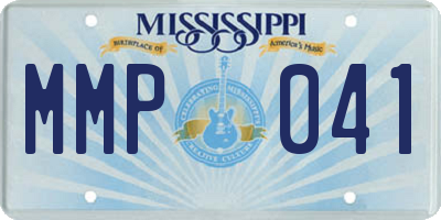 MS license plate MMP041