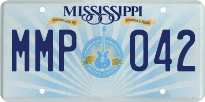 MS license plate MMP042