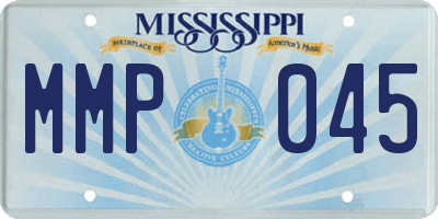 MS license plate MMP045
