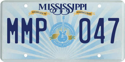 MS license plate MMP047