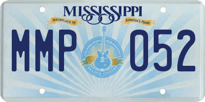 MS license plate MMP052