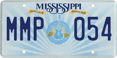 MS license plate MMP054