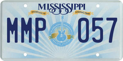 MS license plate MMP057