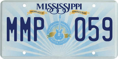 MS license plate MMP059