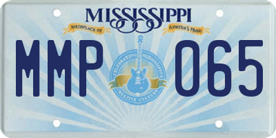 MS license plate MMP065