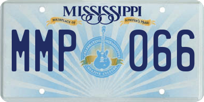 MS license plate MMP066