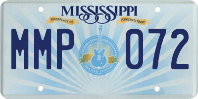 MS license plate MMP072