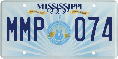 MS license plate MMP074