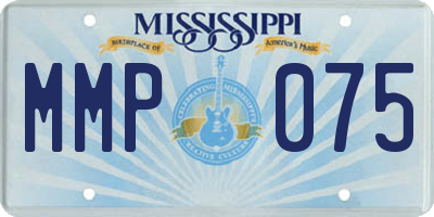 MS license plate MMP075