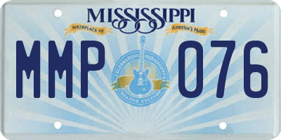 MS license plate MMP076