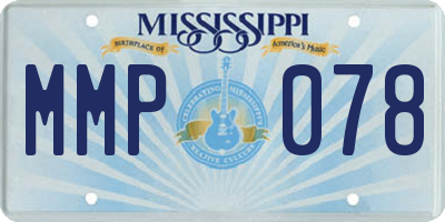 MS license plate MMP078