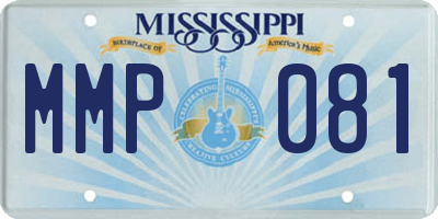 MS license plate MMP081