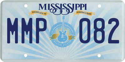 MS license plate MMP082