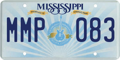 MS license plate MMP083