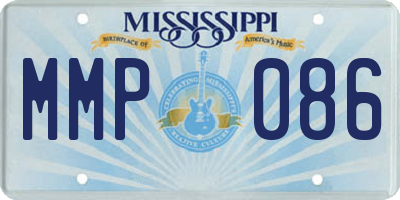 MS license plate MMP086