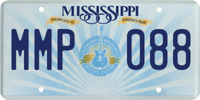 MS license plate MMP088