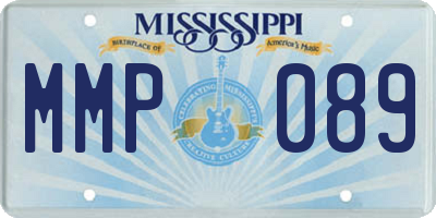 MS license plate MMP089