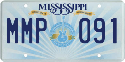 MS license plate MMP091
